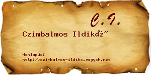 Czimbalmos Ildikó névjegykártya