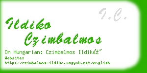 ildiko czimbalmos business card